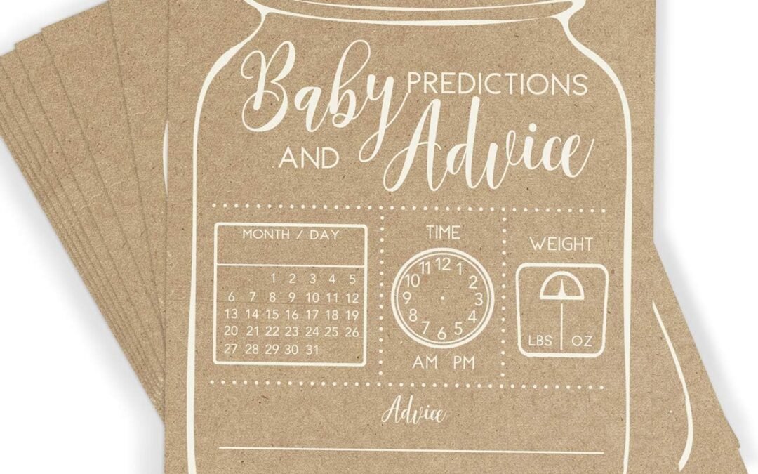 Printed Party Baby Shower, Predictions and Advice
