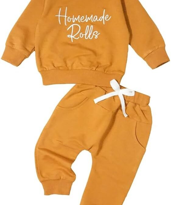 Adorable Christmas Toddler Outfit: Gingerbread Sweatshirt & Pants