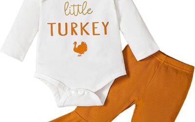 Adorable Fall Baby Girl Outfit: Flared Pants for Halloween & Thanksgiving (0-18M)