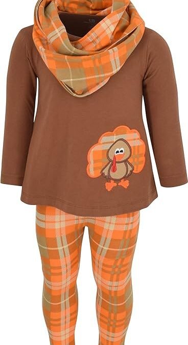 Unique Baby 3-Piece Girls Outfit with Top, Leggings, and Scarf – The Perfect St. Patrick’s Day Ensemble