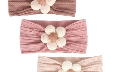 Soft, Stylish, and Sweet: 3 Pcs Baby Flower Headbands for Your Little One